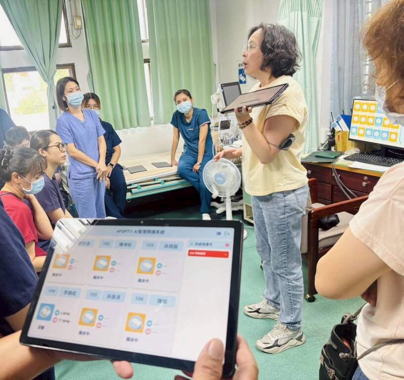 ▲彰化榮家辦理智慧床墊平板使用操作教育訓練,提升照護量能。(圖/彰化榮家提供)