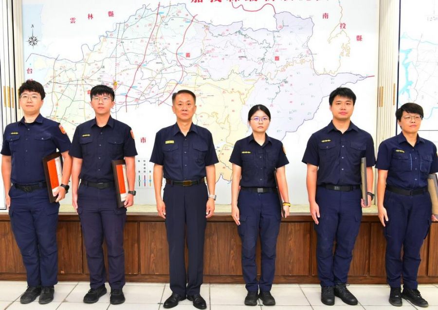 嘉義縣警察局表揚「為民服務優良員警」5件5人