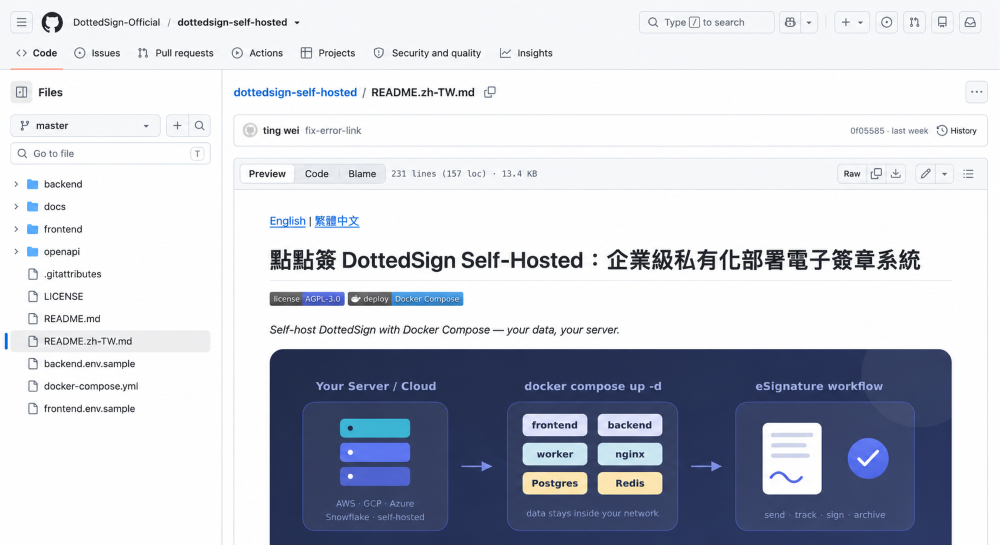 點點簽DottedSign 現已於 GitHub 開源