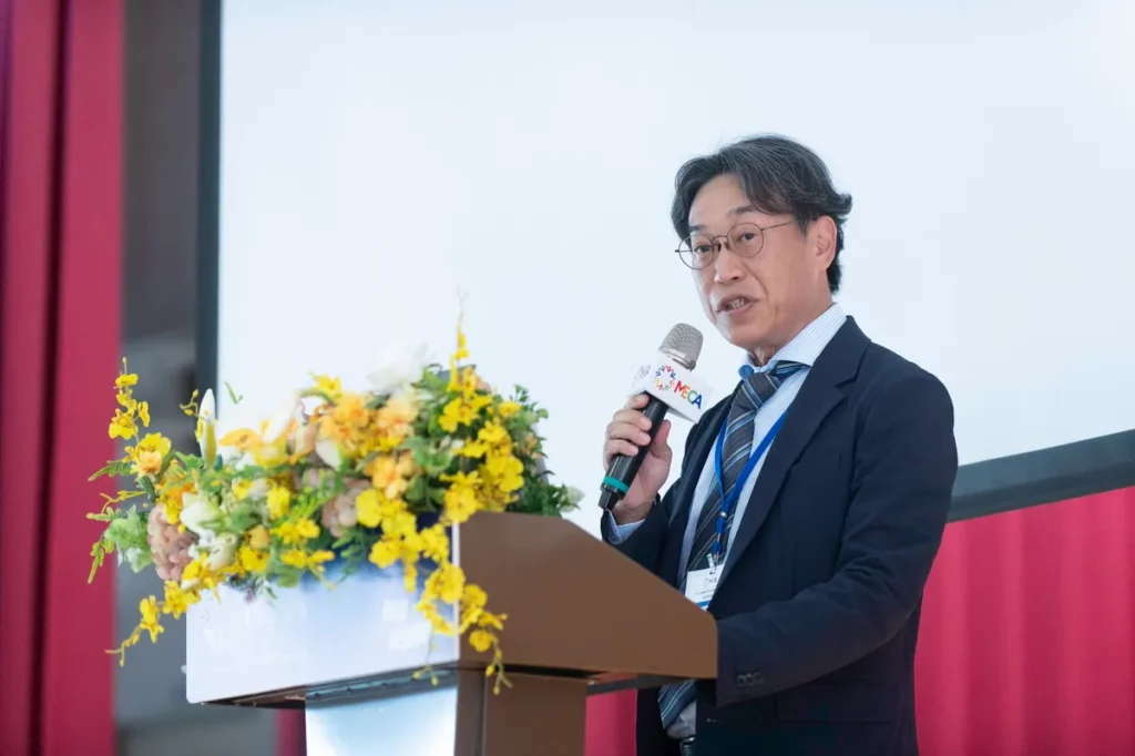 主辦單位台灣三菱電機自動化(股)總經理 渡邊憲章致詞