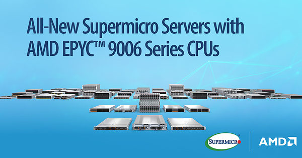 Supermicro推出搭載第六代AMD EPYC™ 9006系列CPU的全新伺服器,實現1.7倍的跨世代效能