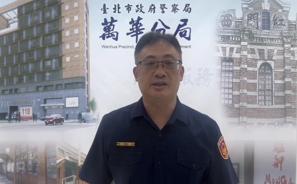 萬華分局龍山派出所所長楊進華案情說明。（圖／記者 趙靜姸翻攝）