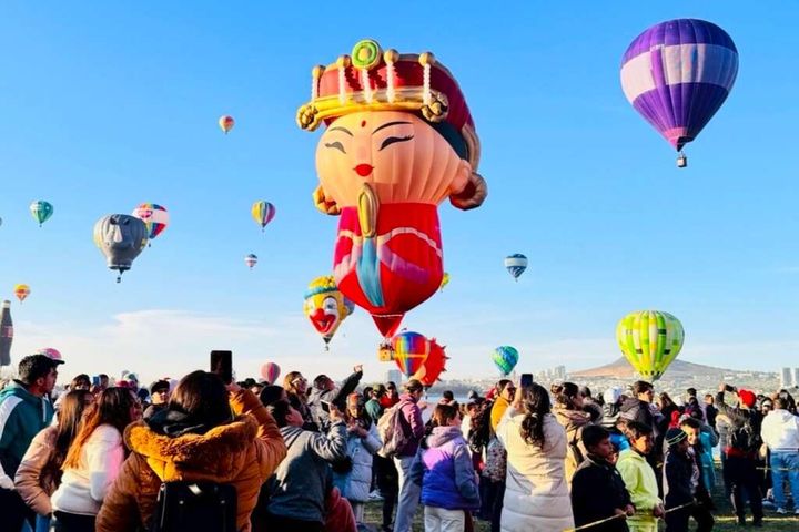 全球唯一!「媽祖熱氣球」在台中的首飛。 圖:台中市石岡區公所/提供