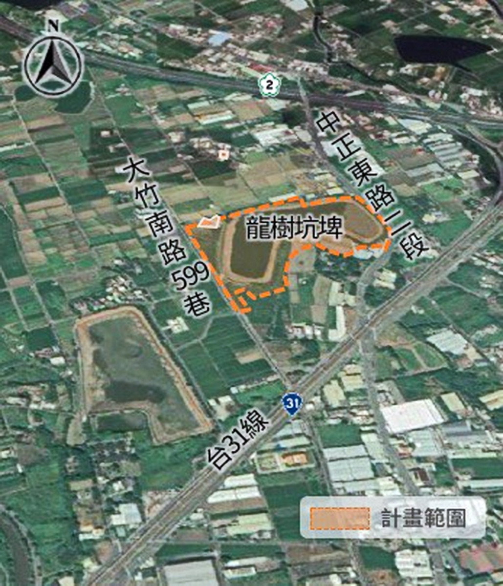 龍樹坑埤位置圖。