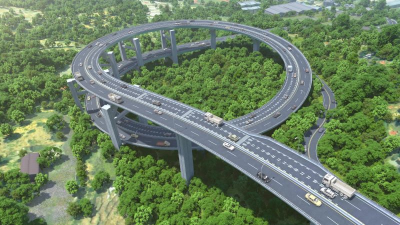 105市道改善工程動土 林口、八里交通瓶頸將打通 38 《圖說》105市道改善蜿蜒路段新闢道路完工模擬圖。〈工務局提供〉