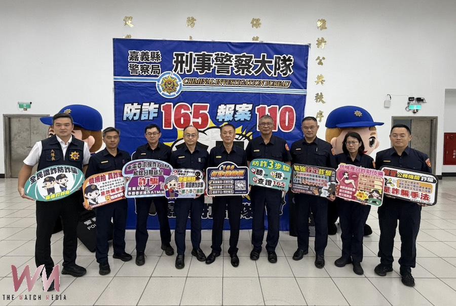 嘉義縣警察局在古瑞麟局帶領下,持續打擊詐欺與洗錢犯罪。(圖/記者陳惲朋攝)