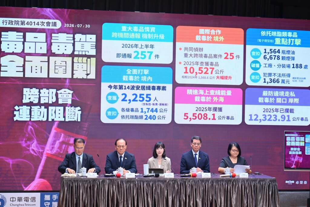 ▲強化電子煙防制及校園反毒，全力遏止毒品及毒駕危害。