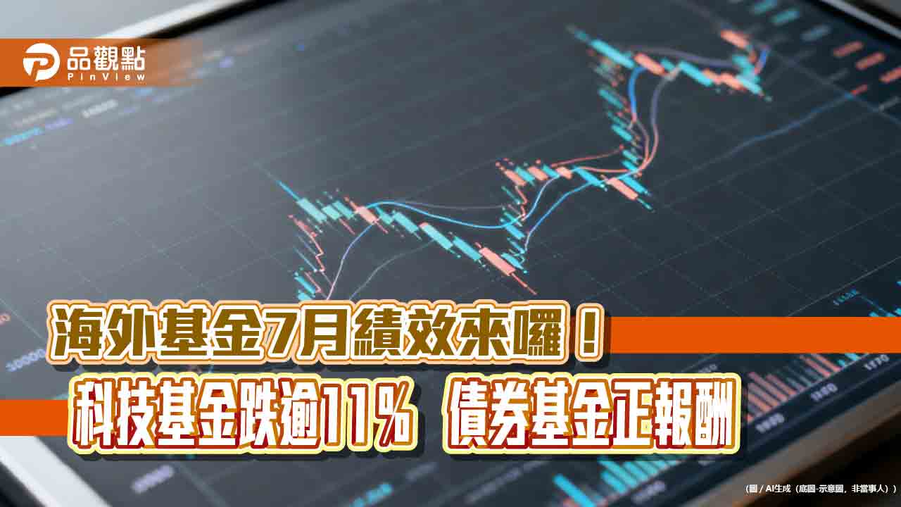 台股基金7月狂跌24%墊底!全球不動產基金漲逾5% 海外基金績效表秒懂