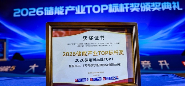 星星充電榮膺「微電網品牌TOP1」,定義全球微電網產業新高度
