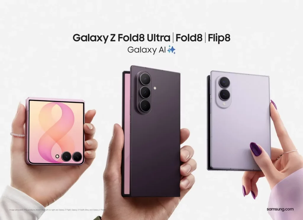 momo將於7月30日同步開放三星Galaxy Z Fold8 Ultra｜Fold8｜Flip8預購，最高優惠總價值達20,680元。（圖片提供：Samsung）