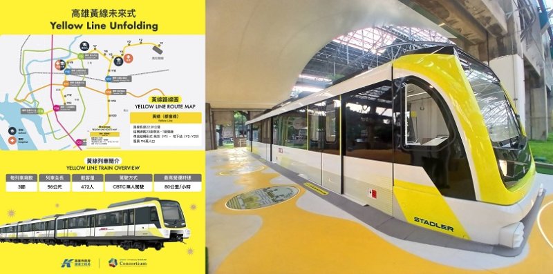 高雄親子遊樂園區8/8即將正式開幕 黃線列車模型搶先亮相展現軌道新未來