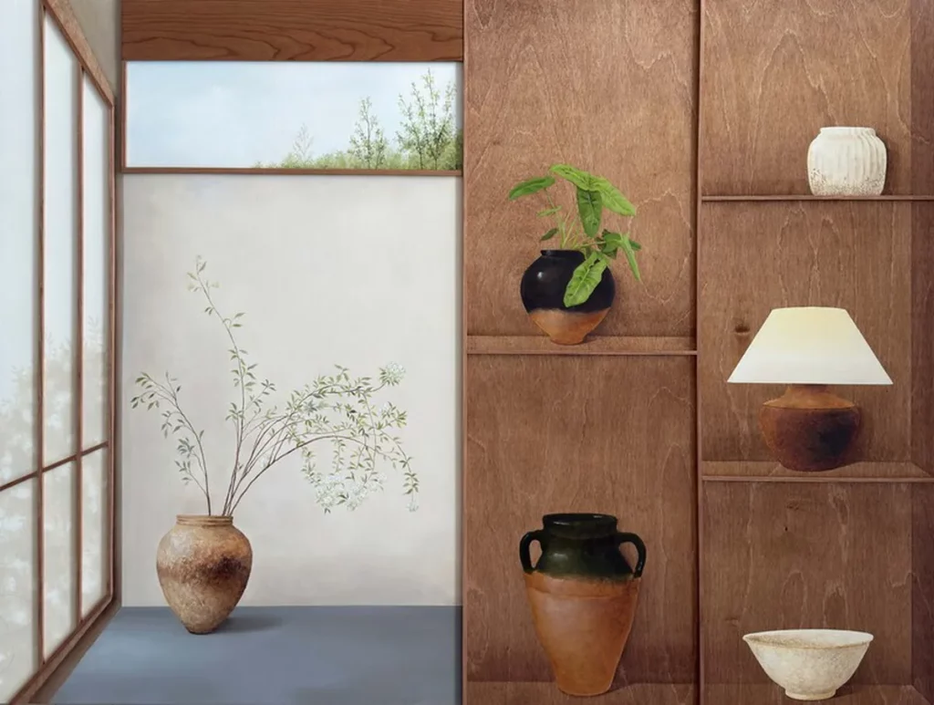 首爾馨藝廊 鄭任晶 Jung Im Jeong 《 A peaceful life 》40cm × 37cm木板油畫 2026