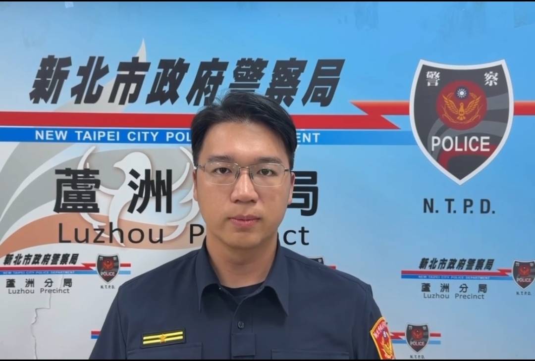 蘆洲分局集賢所所長忻厚成説明事發經過。(圖/記者李健興 翻攝)