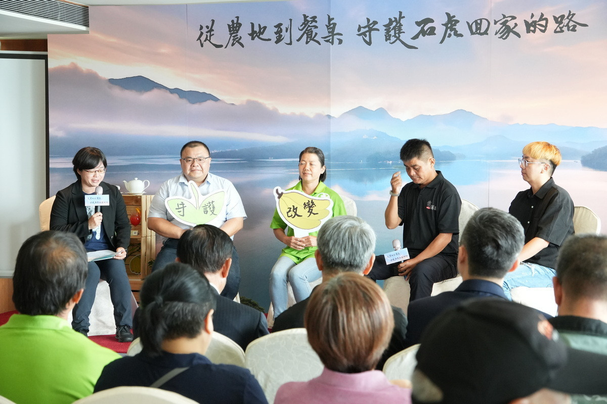 四位友善農友到場分享田間故事。（圖/南投分署提供）