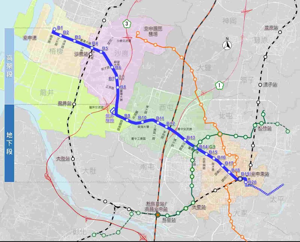 Freecompress 捷運藍線路網圖