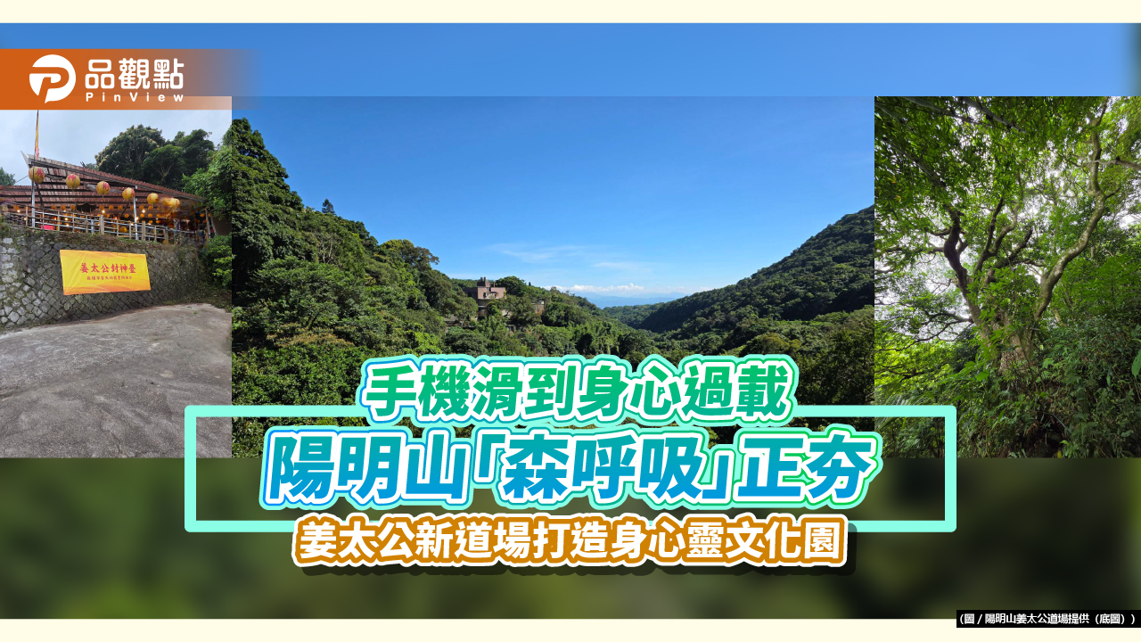 手機滑到身心過載 陽明山「森呼吸」正夯 姜太公新道場打造身心靈文化園