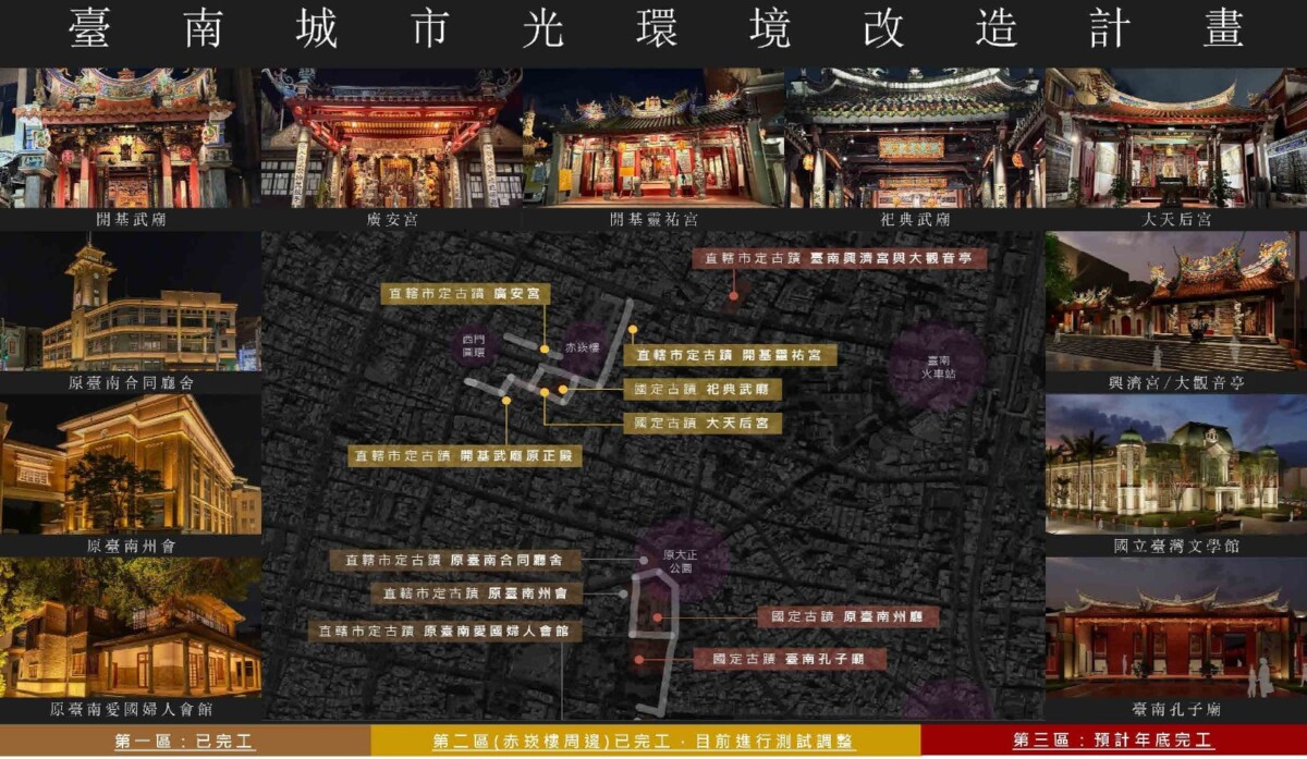 臺南城市光環境改造計畫視覺圖。（圖：臺南市文化資產管理處提供）