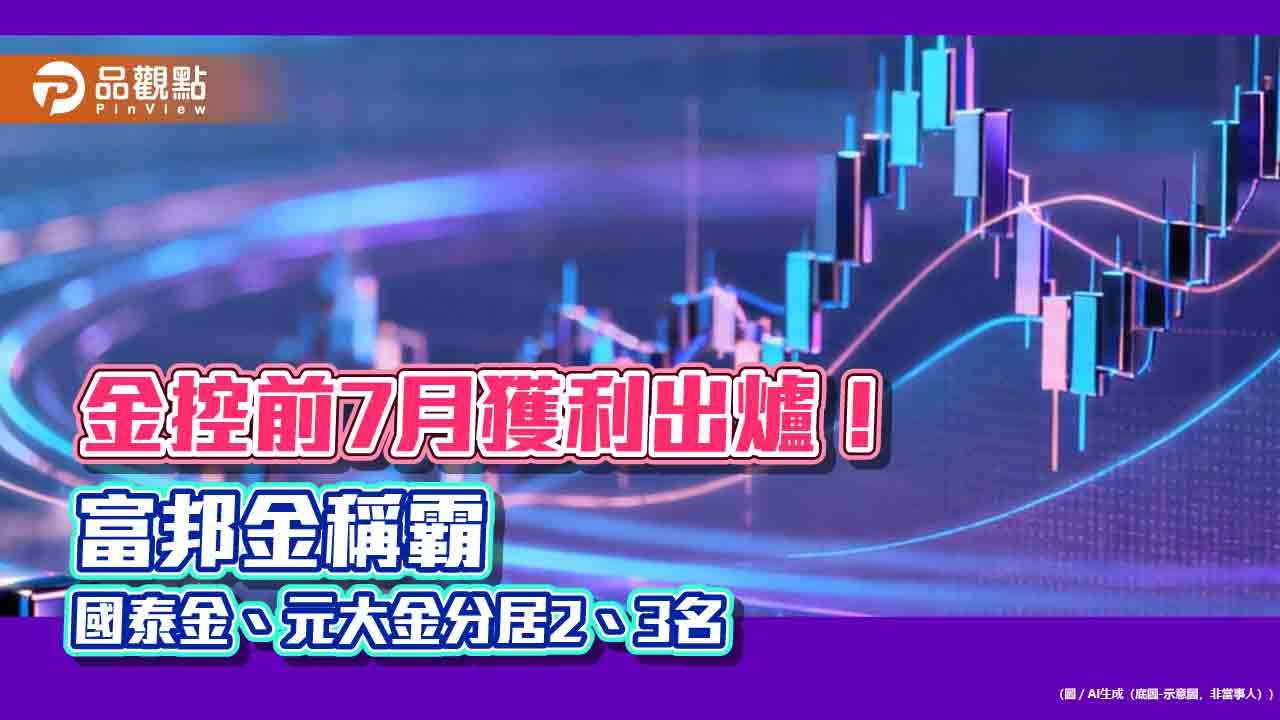 金控前7月獲利一表掌握!富邦金EPS 6.67元稱霸 7月受累股跌