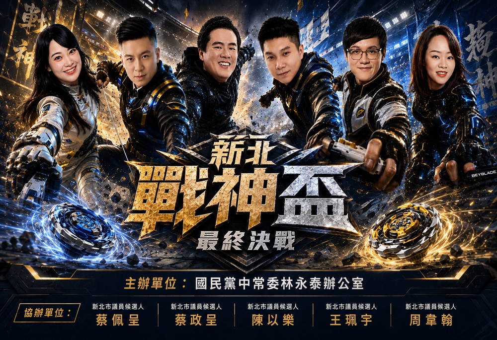 舉辦跨區戰鬥陀螺大賽 林永泰率青年參選人組隊拚「新北戰神」 214 248260817a08