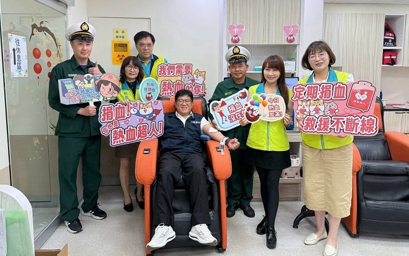 桃園郵局攜手獅子會辦捐血活動         號召民眾挽袖「捐熱血 郵愛心」