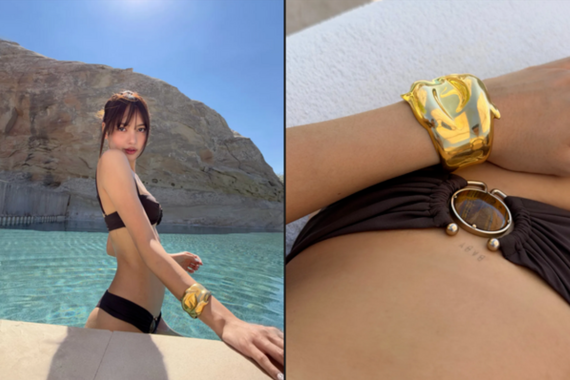 Lisa近日度假,在社群曬出比基尼美照。(圖/翻攝Lisa IG)