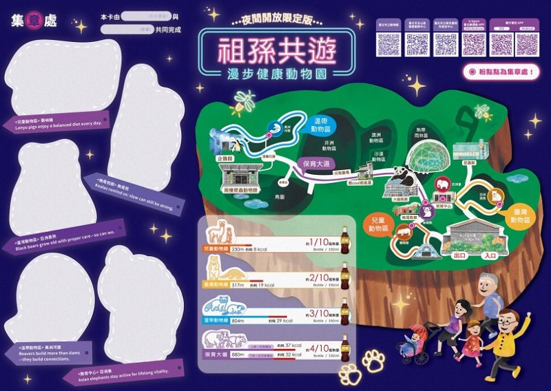 8/22祖孫夜遊動物園健走版 約你一起向動物學習樂齡生活