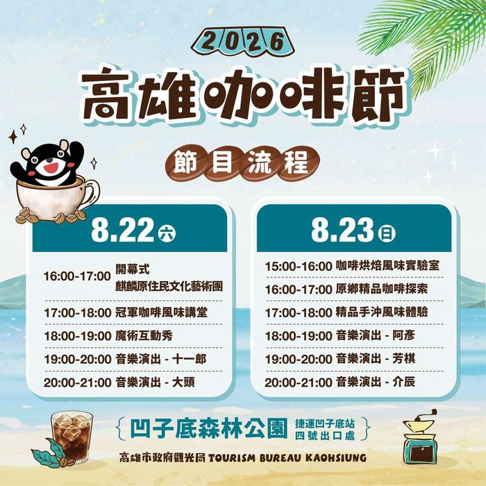 「2026高雄咖啡節」周末來杯冰的!全球百大咖啡館、冠軍職人齊聚