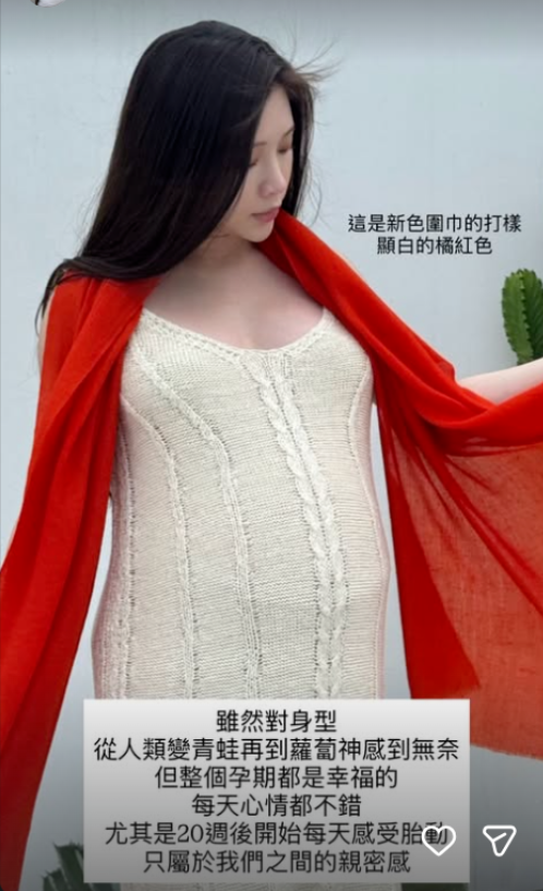 鄭家純懷雙胞胎,上圍大升級。(圖/翻攝鄭家純IG)