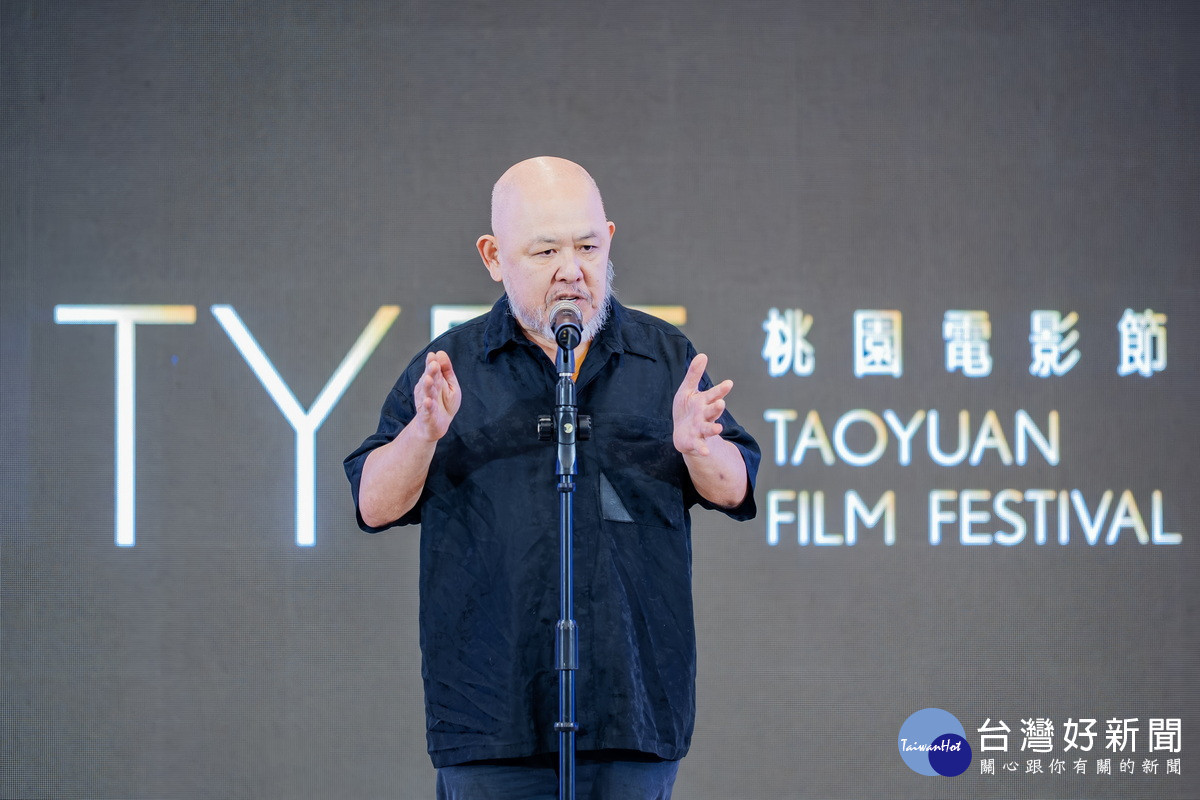 桃影獎評審團主席林正盛於「2026桃園電影節桃園電影獎頒獎典禮」中致詞。<br /><br />