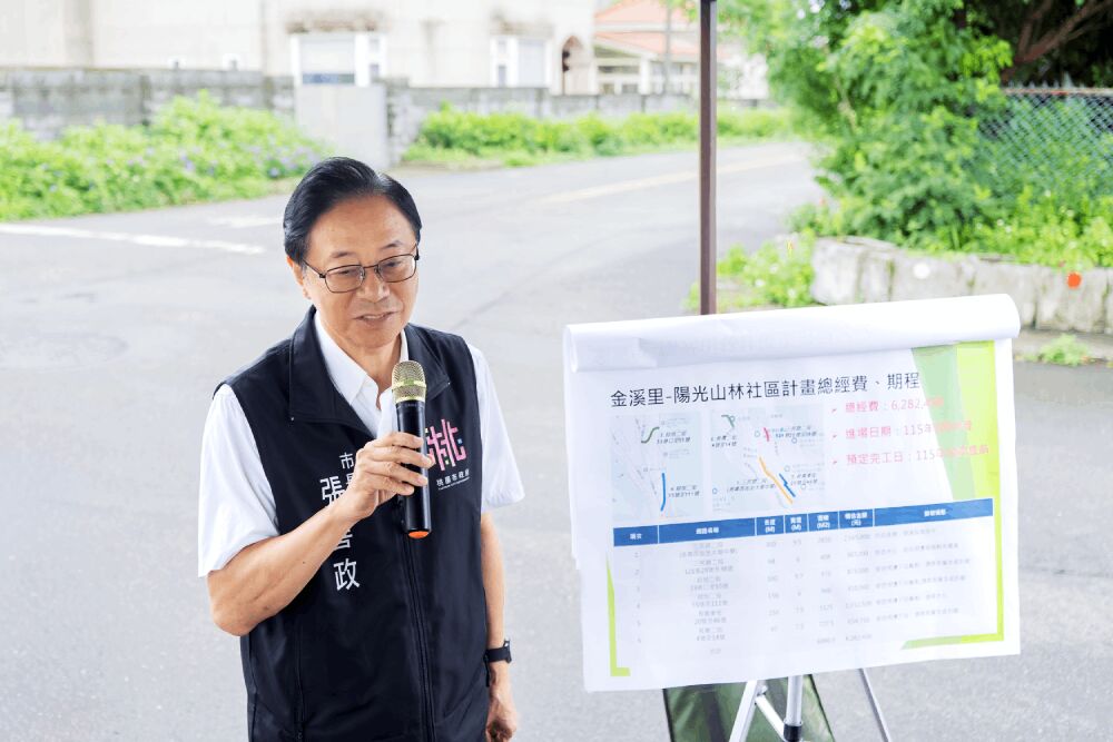 楊梅陽光山林社區道路9月動工 張善政今視察力拚10月底完工 227 照片來源:桃園市政府
