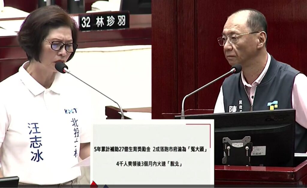 汪志冰議員認為,對於領了就跑的生育補助,必須要有防堵機制,不能讓納稅的臺北巿民當「冤大頭」!(圖/汪志冰辦公室)