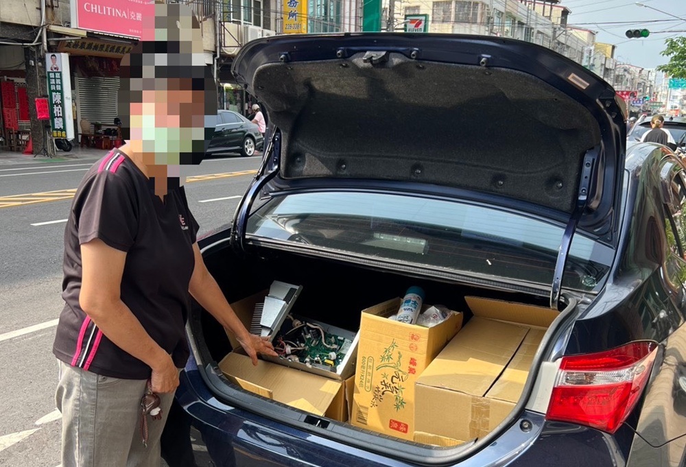騎樓偷冷氣機電器材料 警電眼緝獲竊嫌 189 cnews204260827a13