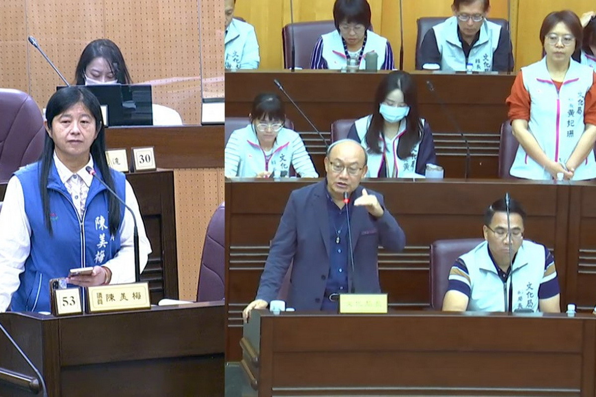 文化局場館營運長期入不敷出,桃園市議員陳美梅質詢文化局長邱正生。<br /><br />