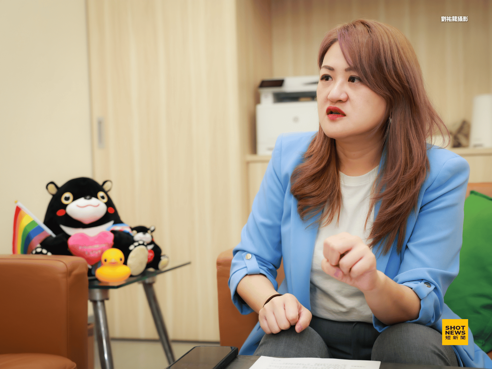 高閔琳說，推動黃色小鴨回歸，是為了見證高雄十年來的轉變。（攝影：劉祐龍）