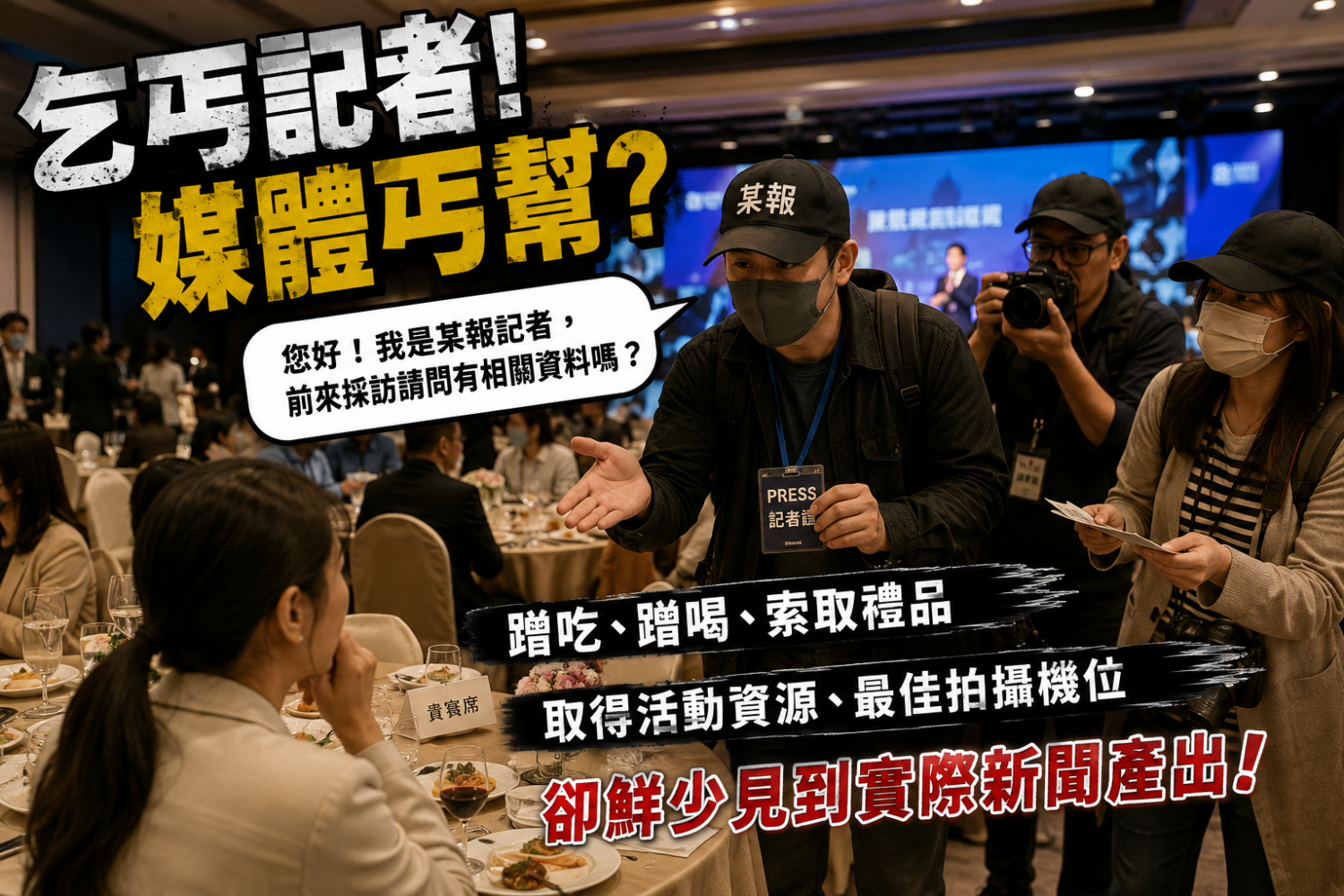 「乞丐記者」、「媒體丐幫」等詞彙，近年也開始在公關圈及正規媒體圈私下流傳。（圖／AI示意）