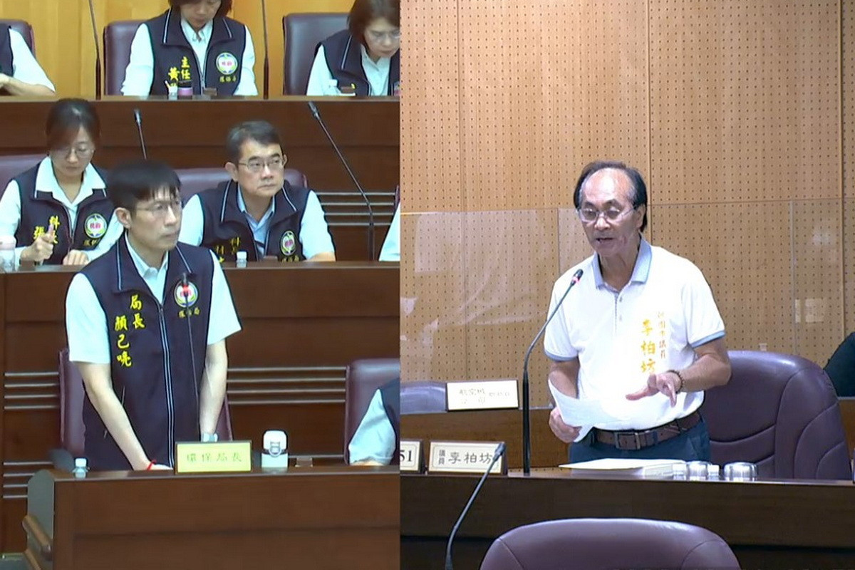 針對改裝車噪音抓不完,桃園市議員李柏坊質詢環保局長顏己喨 。<br /><br />