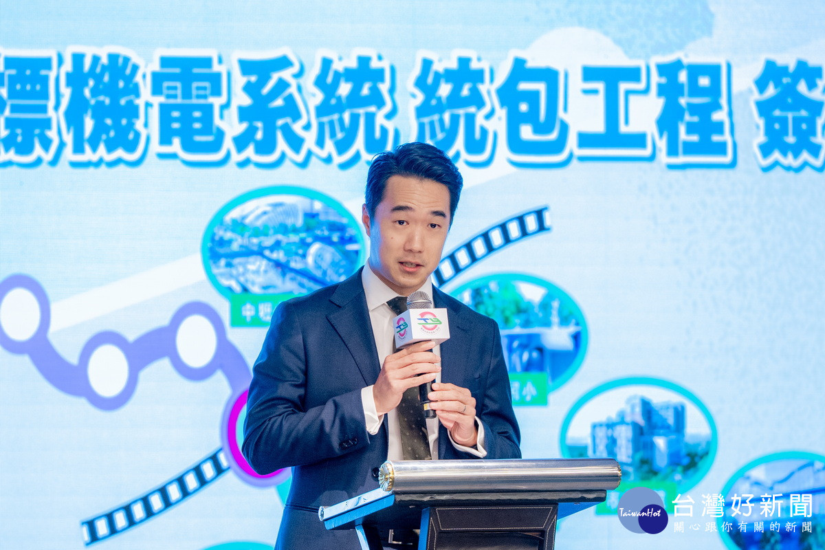新加坡駐台北商務辦事處副代表蕭偉雄致詞。<br /><br />