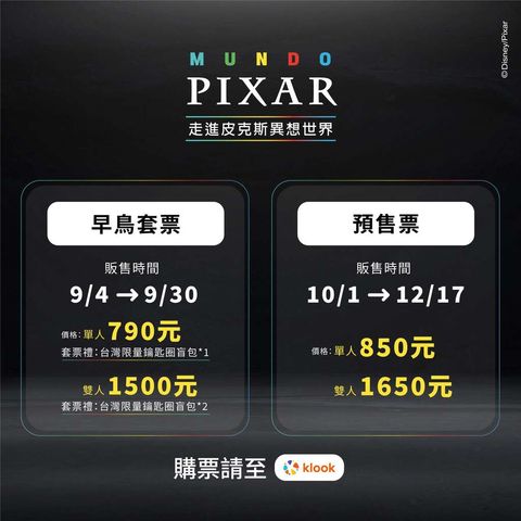 《皮克斯世界巡迴展》高雄12月登場！9/4開賣限量早鳥票 走進經典動畫世界 