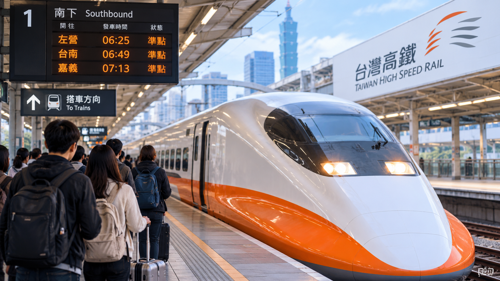 圖說：2026國慶連假高鐵車票10日凌晨0時開賣，5天疏運期間將加開88班列車。（AI生成示意圖）