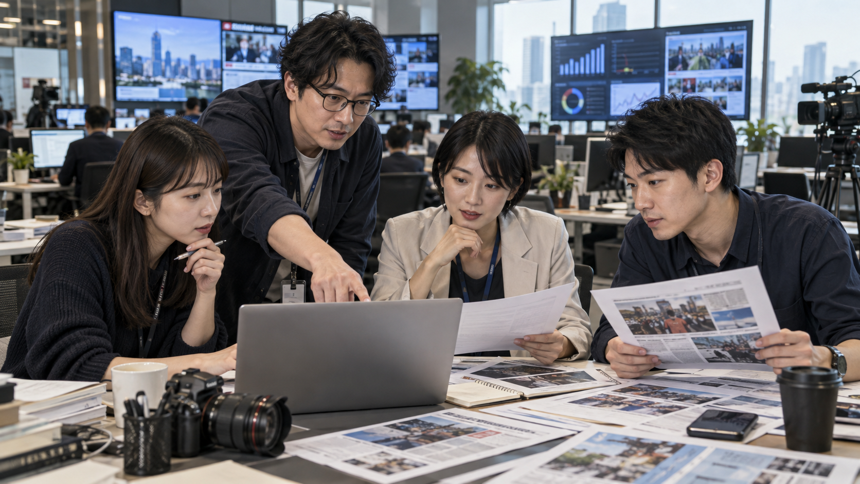 新聞行銷團隊規劃媒體曝光與品牌SEO策略示意圖