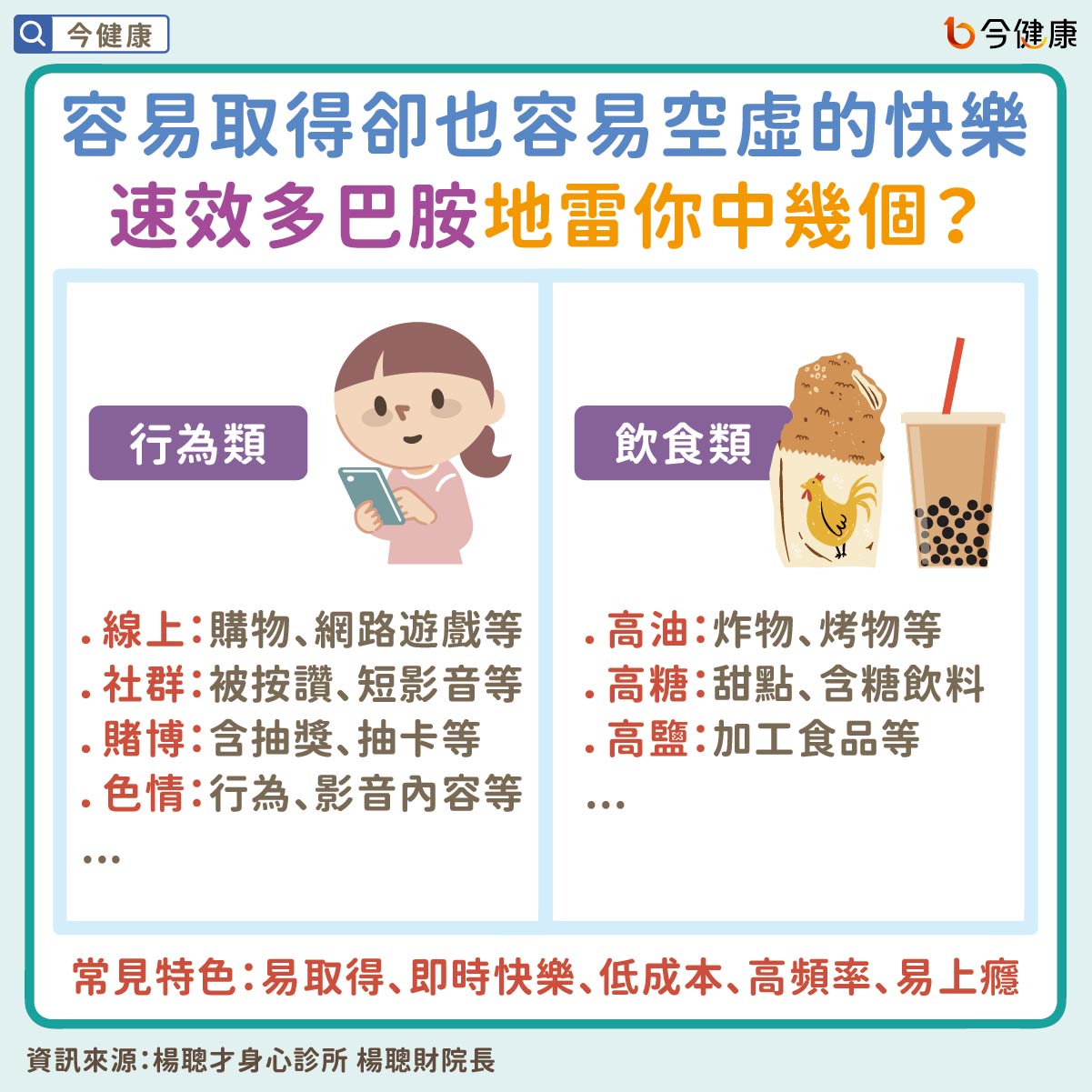 容易取得卻也容易空虛的快樂 速效多巴胺地雷你中幾個?