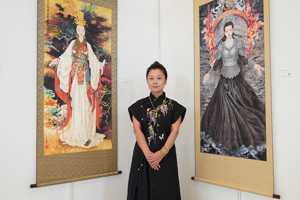 【有影】《她來自崑崙．玄墨蓮華》九天玄女法相真跡完整展出　書畫家宋文琪：女神不只是被仰望的存在 233