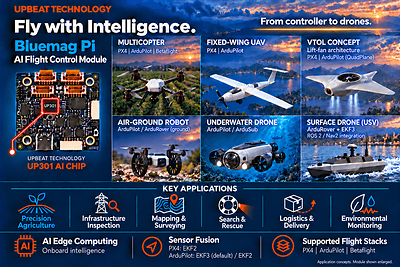 Upbeat Tech Bluemag Pi AI Flight Control Module