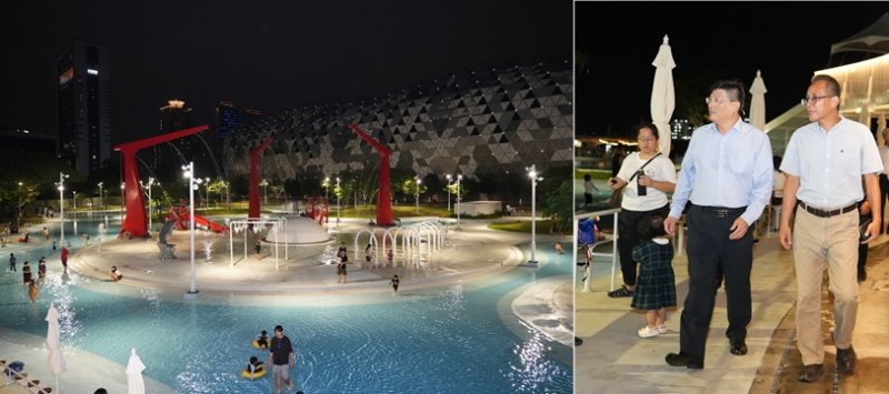 林皆興率縣府團隊考察高雄星光水岸公園 借鏡親水設施規劃經驗