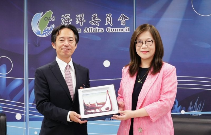 日本交流協會新任所長福永護拜會海委會 管碧玲:海洋串起地理、心裡最接近的兩國