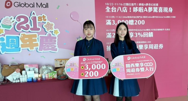 Global Mall新左營車站週年慶開跑! 搶攻會員經濟 消費滿額加碼點數2倍送