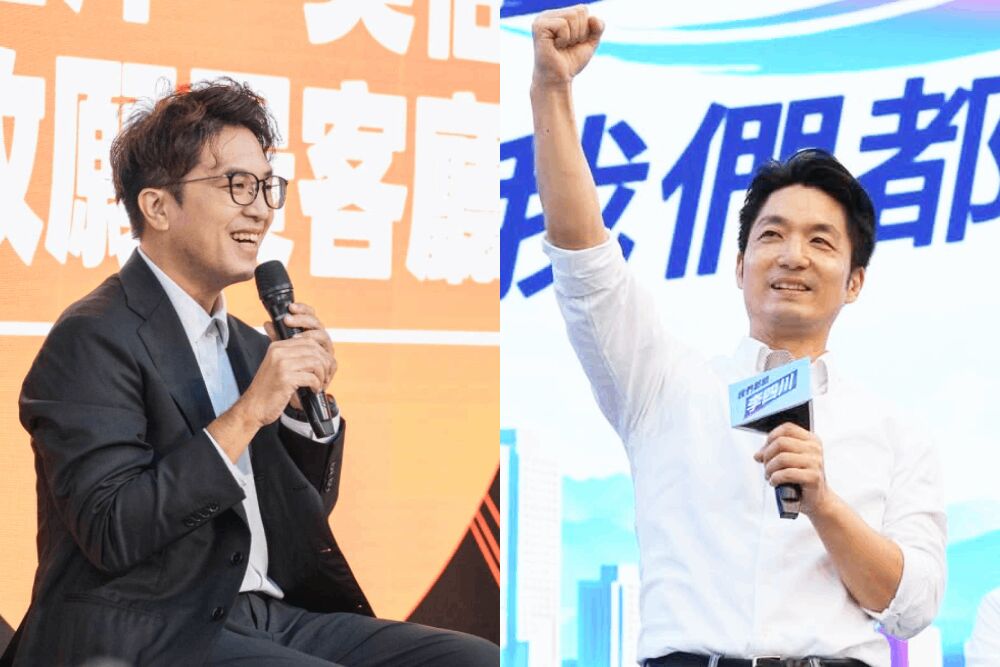 照片來源：沈伯洋及蔣萬安臉書截圖合併