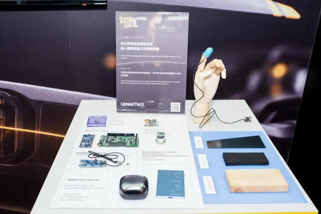 阿比特電子的「國產無人機飛控晶片及飛控軟體」,採雙核心RISC-V架構,整合自研硬體AI加速器及數位訊號處理功能,飛控平台功耗約45毫瓦僅為傳統方案的1/8,能將高達 87% 的電能釋放給其他任務執行,大幅提升續航力。