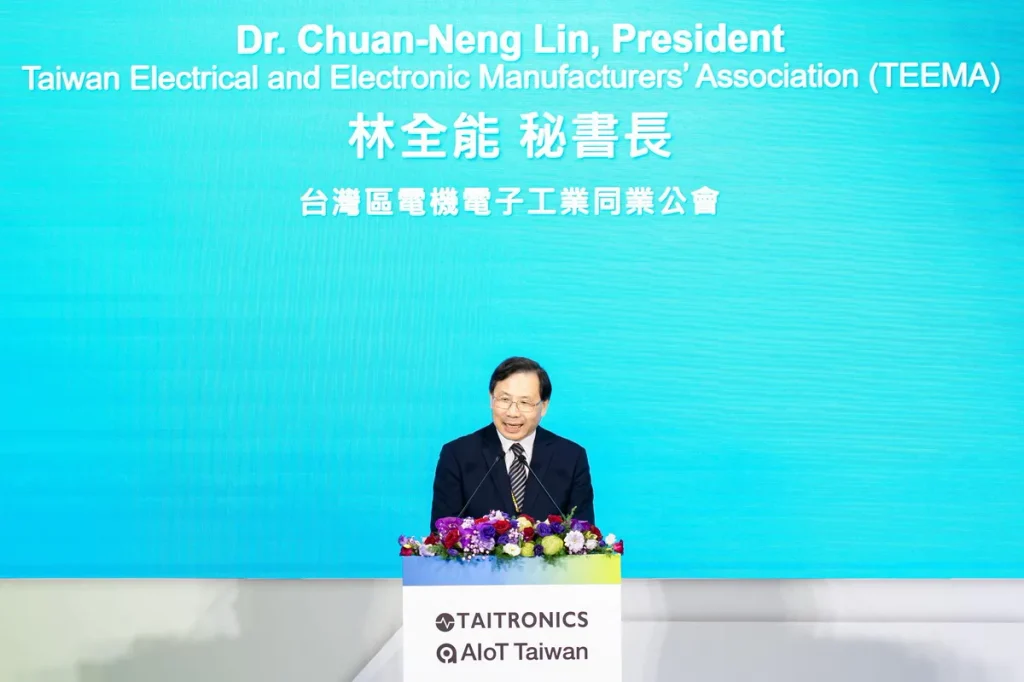  電電公會秘書長林全能表示，從晶片到系統、從工廠到園區、從臺灣到全球，展現的不只是技術創新，更是整合創新。(貿協提供)