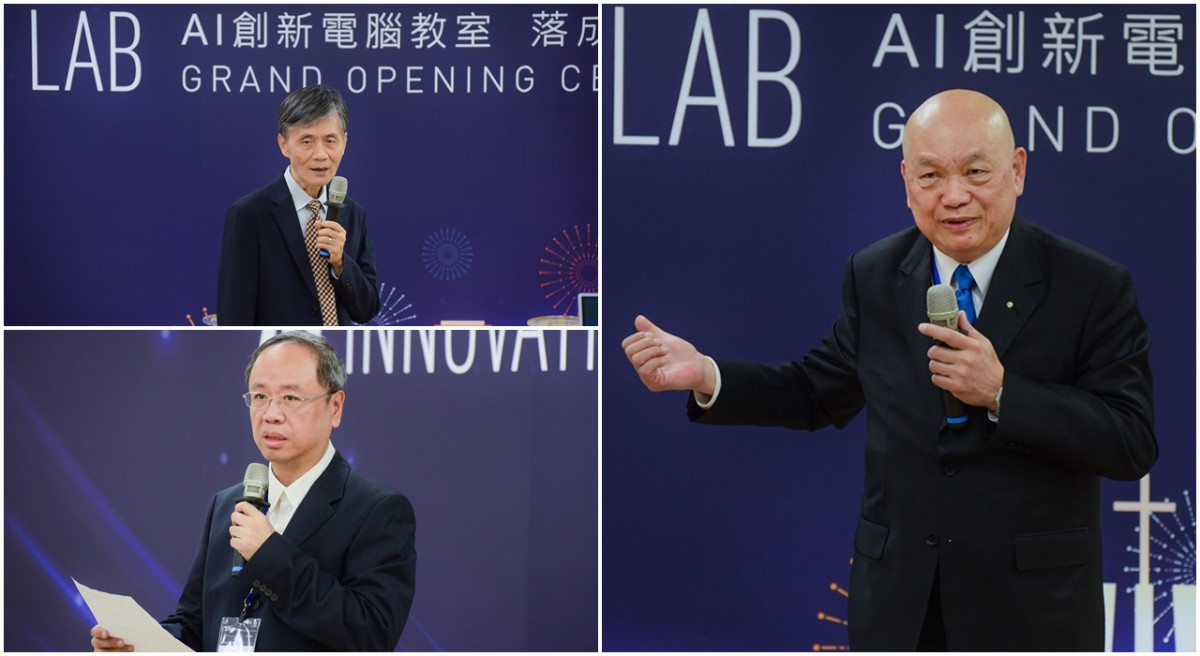普瑜投資股份有限公司董事長謝炎盛代表捐資校友致詞;中原大學校長李英明致詞;MSI微星科技行銷處副總經理程惠。<br /><br /> <br /><br />